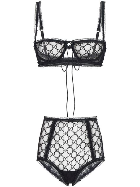 gucci lace underwear set